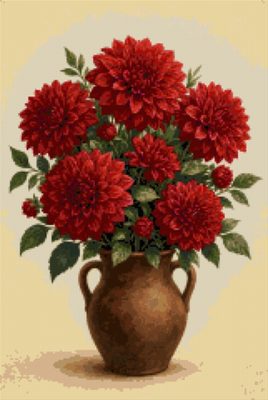 Red Dahlias
