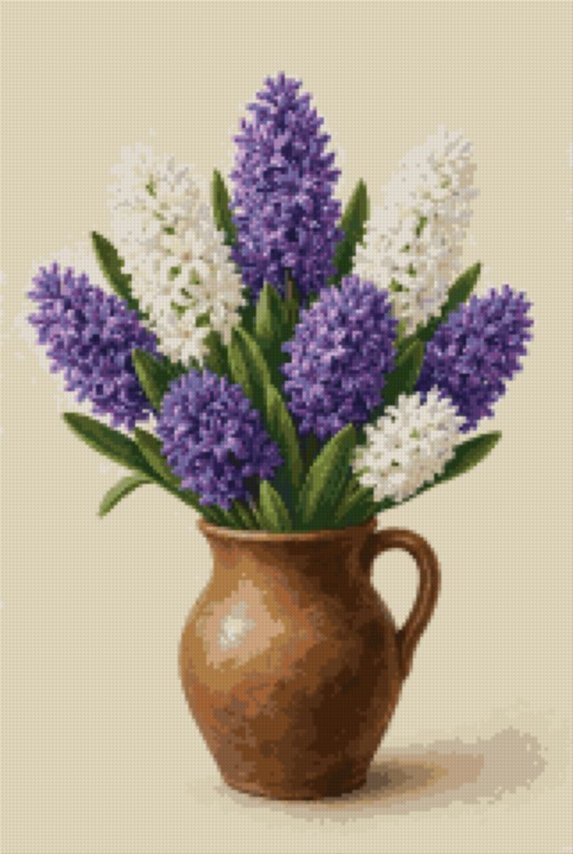 Violet and White Hyacinths