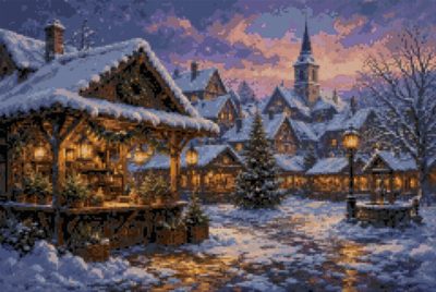 A Winter Market by the Church