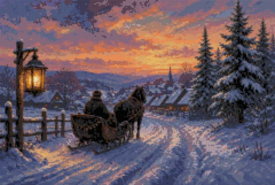 A Sleigh at Dusk