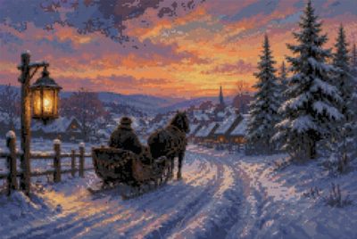 A Sleigh at Dusk