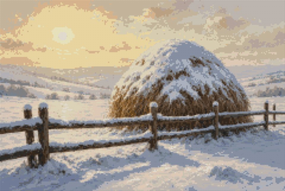 Claie în zăpadă