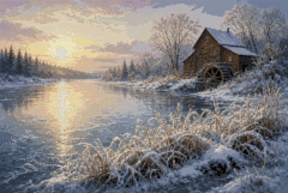 A Mill on the River at Dawn