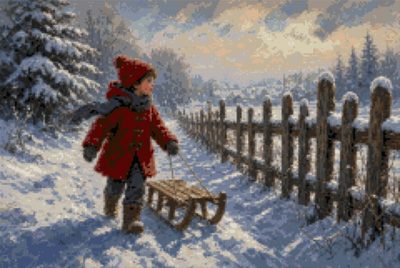 A Child with a Sled