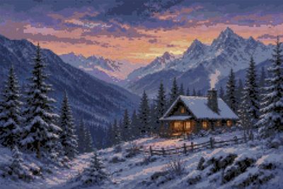 A Cabin at Dusk