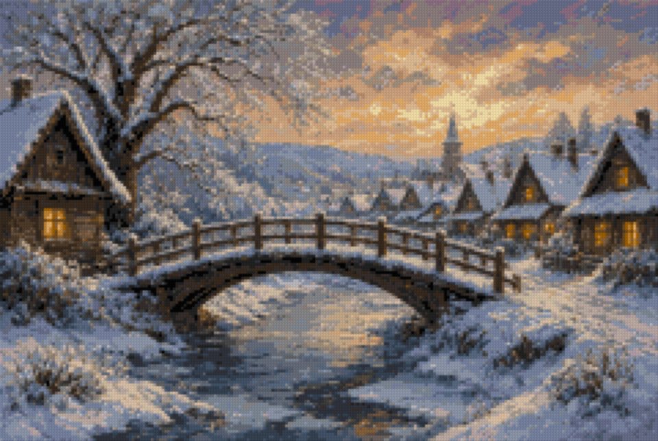 A Stone Bridge in Winter