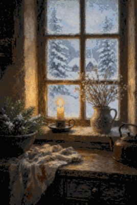 A Window with a Candle