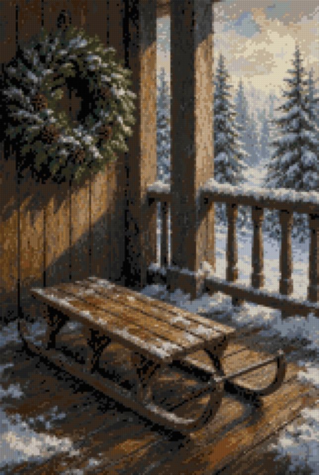 A Sled on the Porch