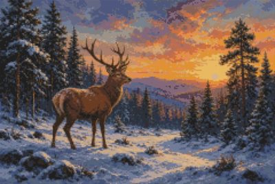 A Stag in the Snow