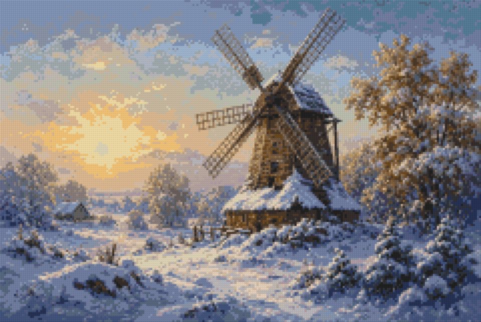 A Windmill in Winter