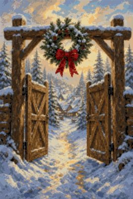 A Gate with a Wreath