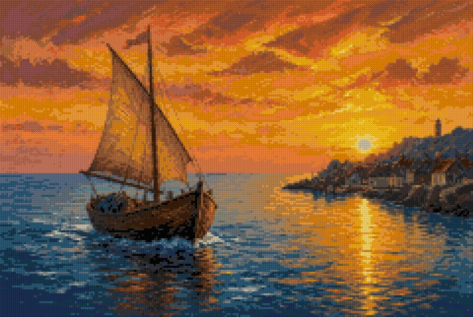 A Fishing Boat at Dawn