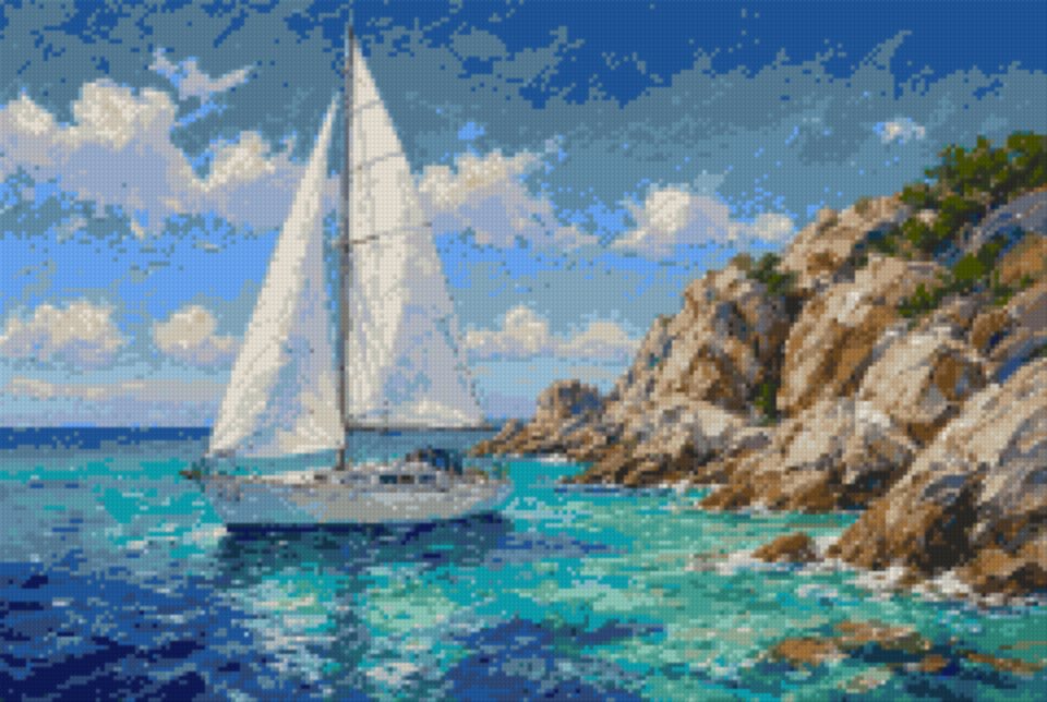 A Ship by the Rocks