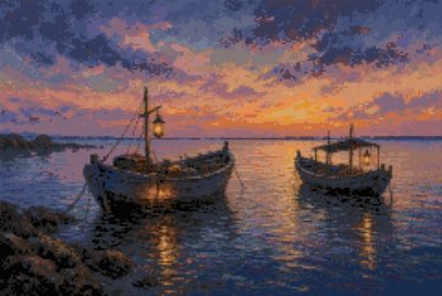 Bărci la amurg