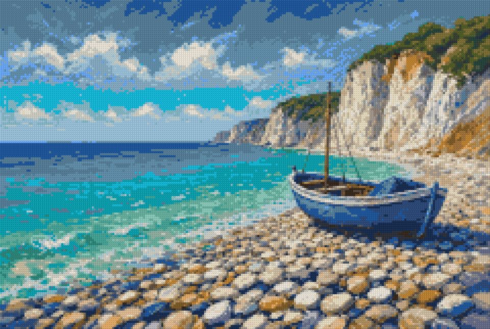 A Blue Boat on the Shingle