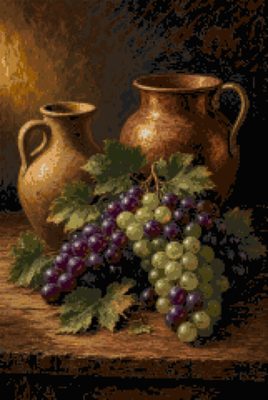A Jug and Grapes