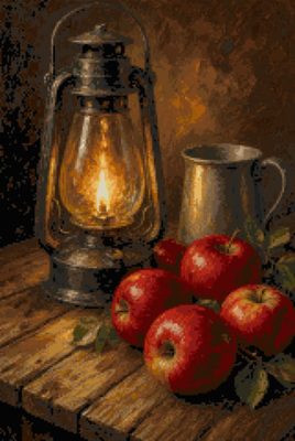 A Lamp and Apples