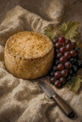 Cheese and Red Grapes