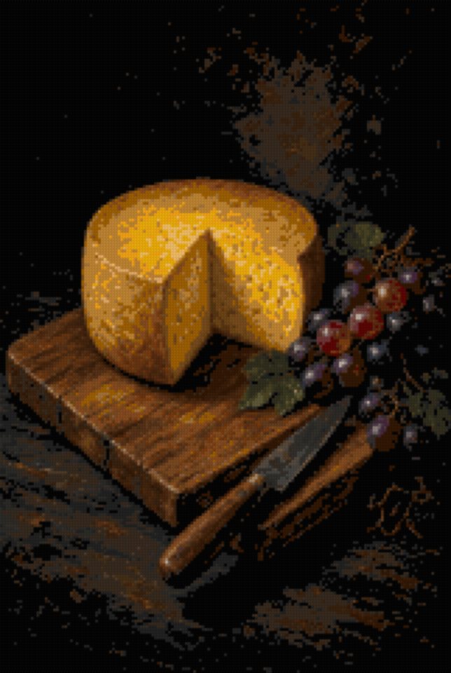 Cheese and Grapes on the Board