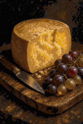 Cheese and Grapes Close Up