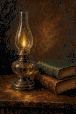A Lamp and Books