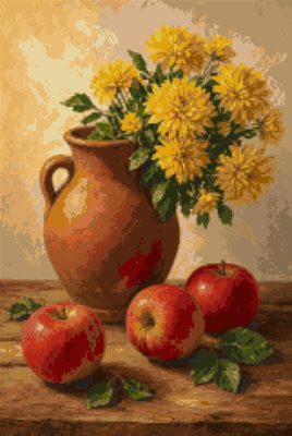 Chrysanthemums and Apples