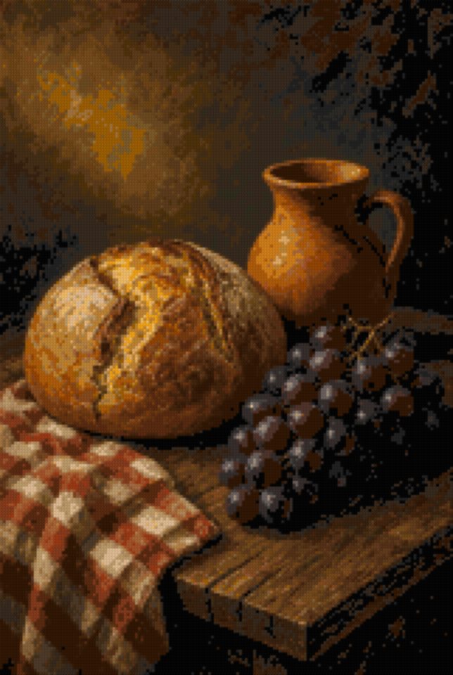 Bread, Grapes and a Jug