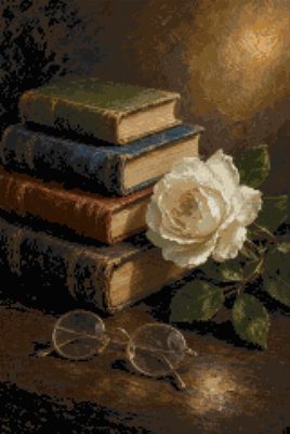 Books, Spectacles and a Rose
