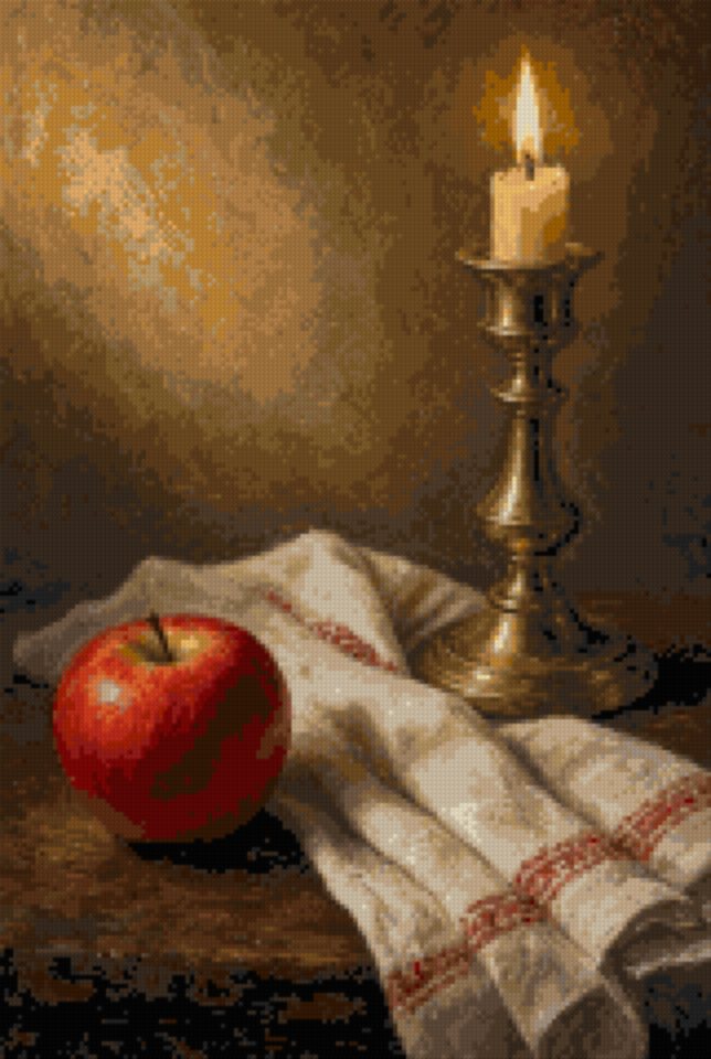 A Candle and an Apple