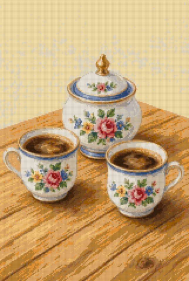 Flowered Coffee Cups
