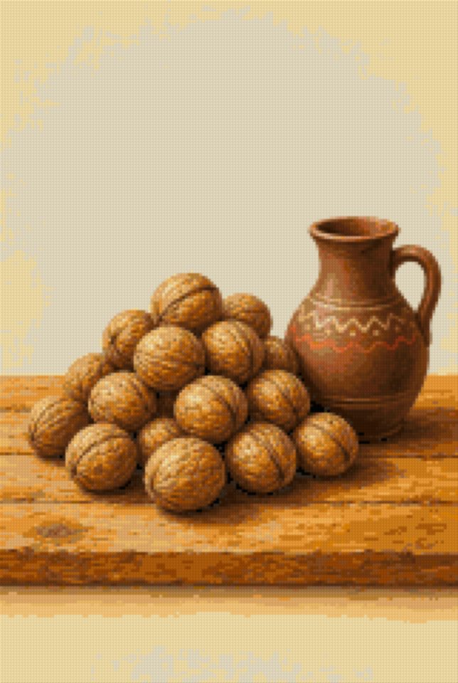 Walnuts and a Small Jug