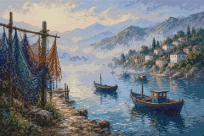 A Fishing Village in the Morning