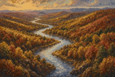 A Valley with a Winding River