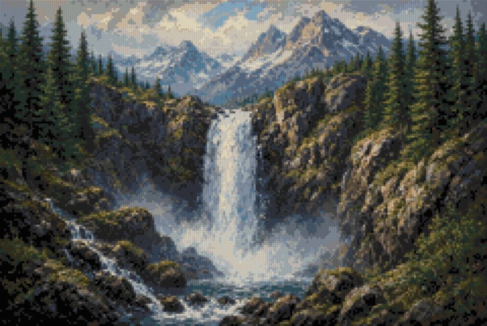 A Mountain Waterfall