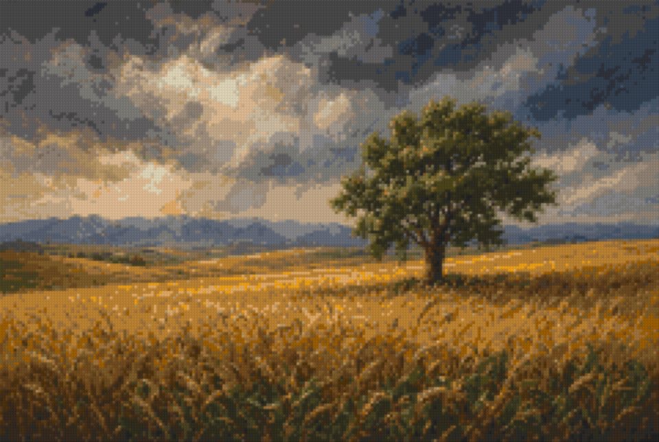 A Wheatfield under Storm