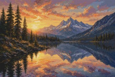 A Mountain Lake at Sunrise