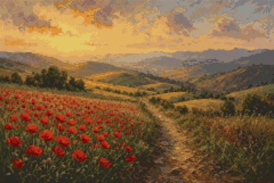 A Poppy Field on the Hill