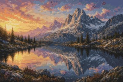 An Alpine Lake at First Light