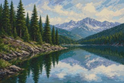 Pines by the Lake