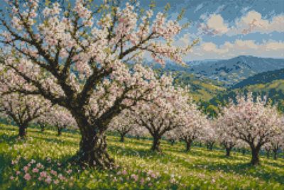 A Plum Orchard in Blossom