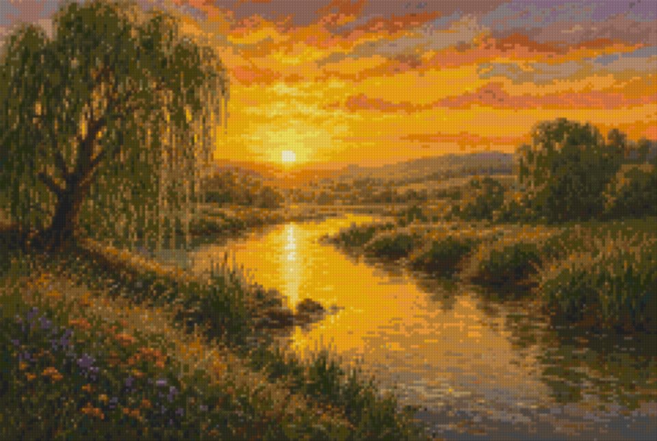 A River at Sunset
