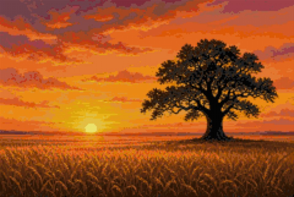 Sunset over the Field