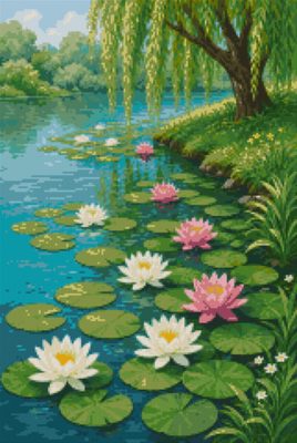 A Lake with Water Lilies