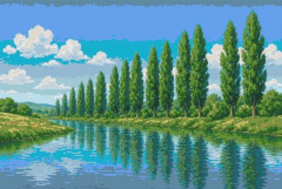 Poplars by the River