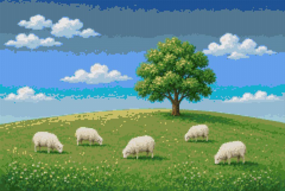 A Hillside with Sheep
