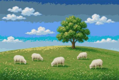 A Hillside with Sheep