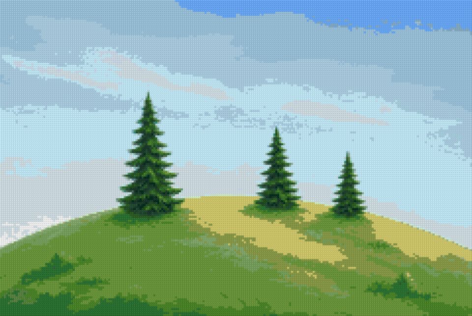 Three Firs on the Hill