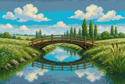 A Wooden Bridge over the Canal