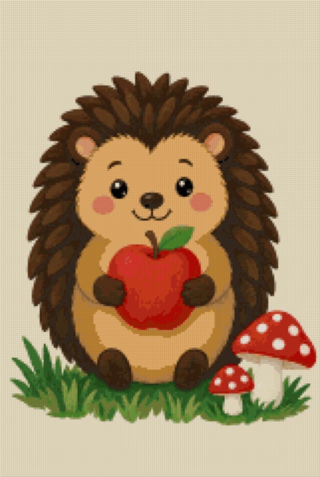 A Hedgehog with an Apple
