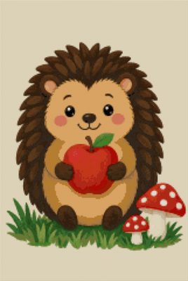 A Hedgehog with an Apple